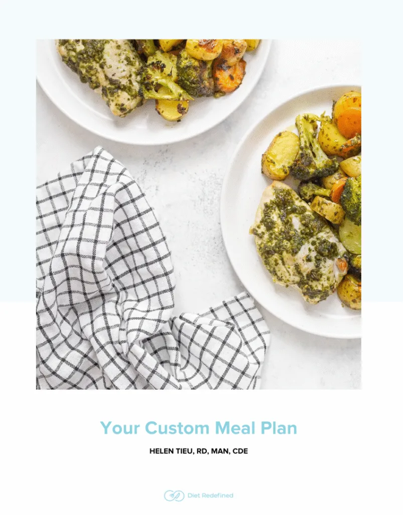 Custom Meal plan created by Helen Tieu cover page
